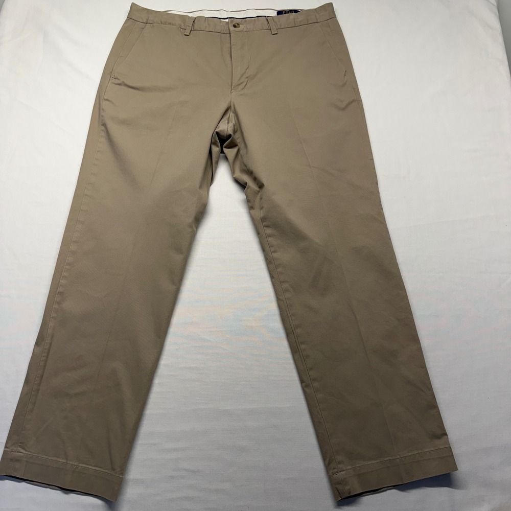 Polo Ralph Lauren Stretch Straight Fit Khaki Chino Pants Men 36x30 Beige Casual